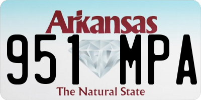 AR license plate 951MPA