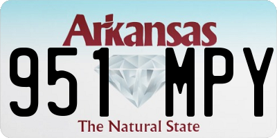 AR license plate 951MPY