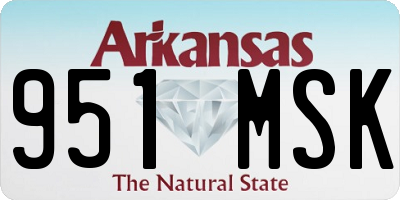 AR license plate 951MSK