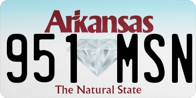 AR license plate 951MSN