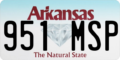 AR license plate 951MSP