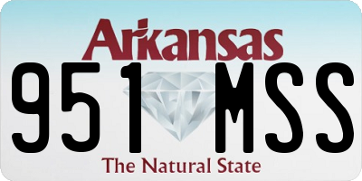 AR license plate 951MSS