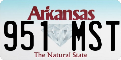 AR license plate 951MST