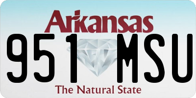 AR license plate 951MSU