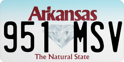 AR license plate 951MSV