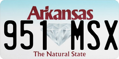 AR license plate 951MSX