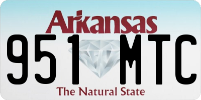 AR license plate 951MTC