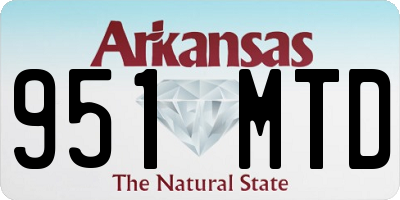 AR license plate 951MTD