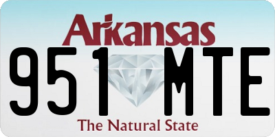 AR license plate 951MTE
