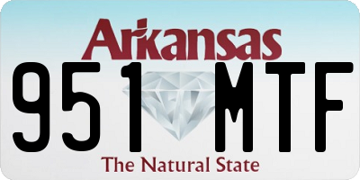 AR license plate 951MTF