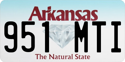AR license plate 951MTI