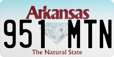 AR license plate 951MTN