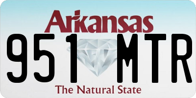 AR license plate 951MTR