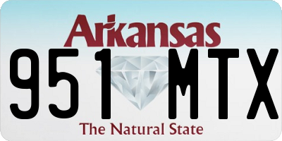 AR license plate 951MTX