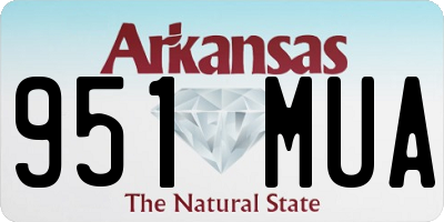 AR license plate 951MUA