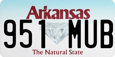AR license plate 951MUB