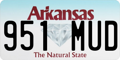 AR license plate 951MUD