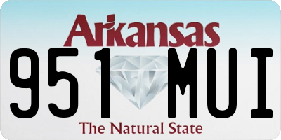 AR license plate 951MUI