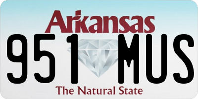 AR license plate 951MUS