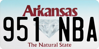 AR license plate 951NBA