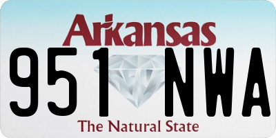 AR license plate 951NWA