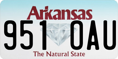 AR license plate 951OAU