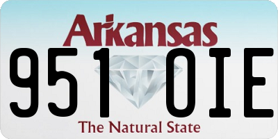 AR license plate 951OIE
