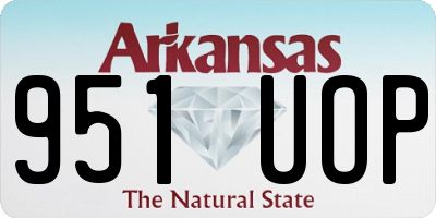AR license plate 951UOP