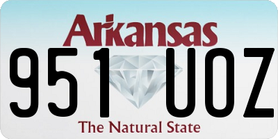 AR license plate 951UOZ