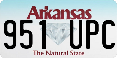 AR license plate 951UPC