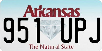 AR license plate 951UPJ