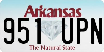 AR license plate 951UPN