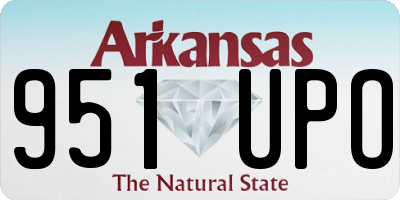 AR license plate 951UPO