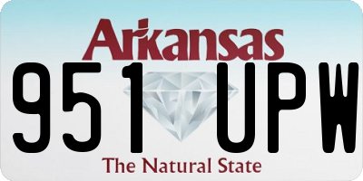 AR license plate 951UPW