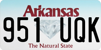 AR license plate 951UQK