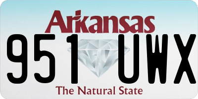 AR license plate 951UWX