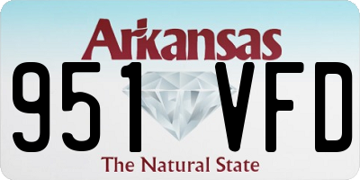 AR license plate 951VFD
