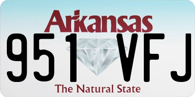 AR license plate 951VFJ
