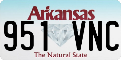AR license plate 951VNC