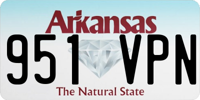 AR license plate 951VPN