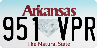 AR license plate 951VPR
