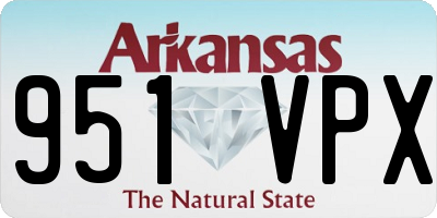 AR license plate 951VPX