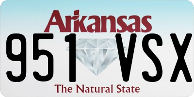 AR license plate 951VSX