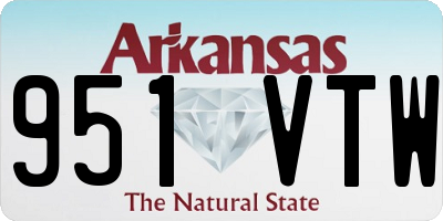 AR license plate 951VTW