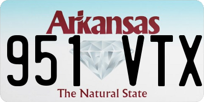 AR license plate 951VTX