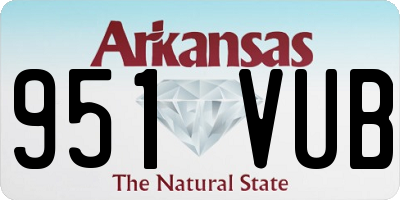 AR license plate 951VUB