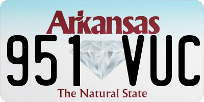AR license plate 951VUC
