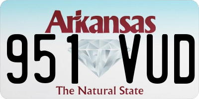 AR license plate 951VUD