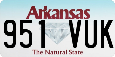 AR license plate 951VUK