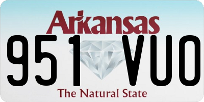 AR license plate 951VUO